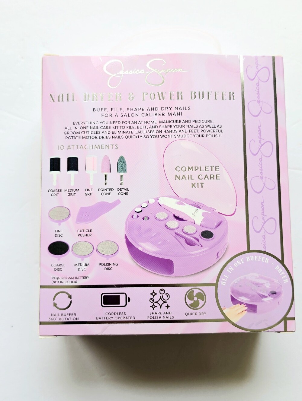 Jessica Simpson Cordless Nail Dryer & Power Buffer Kit - Picture 2 of 2